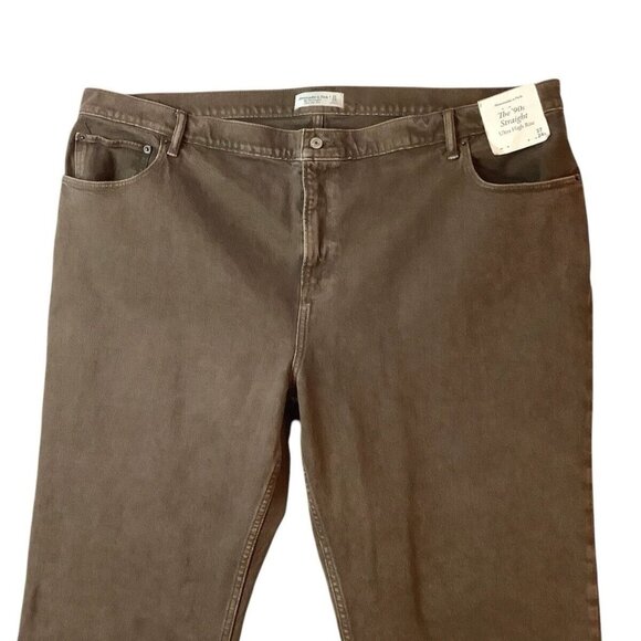 NWT Abercrombie & Fitch The 90s Straight Ultra High Rise Jeans Women's 37/24 - Picture 8 of 9